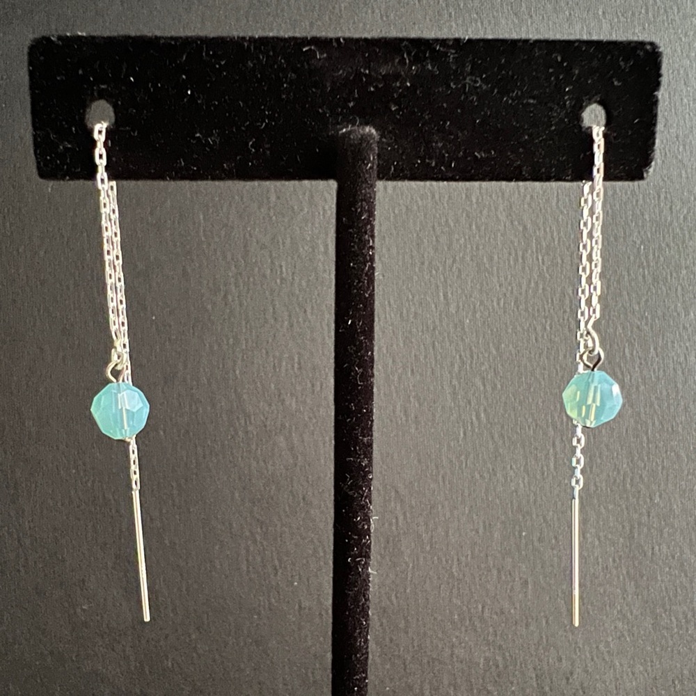 Silver Threader Earrings. - image 1